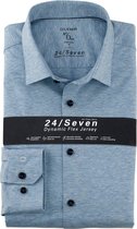 OLYMP No. Six 24/Seven super slim fit overhemd - tricot - lichtblauw - Strijkvriendelijk - Boordmaat: 37