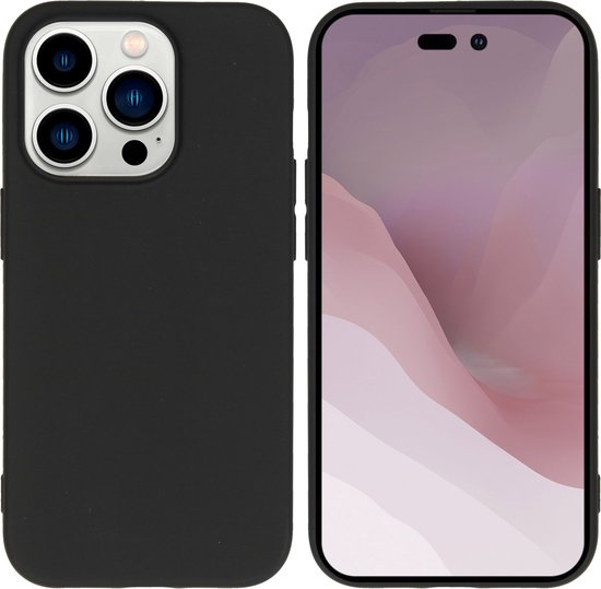 iMoshion Hoesje Siliconen Geschikt voor iPhone 14 Pro - iMoshion Color Backcover - Zwart