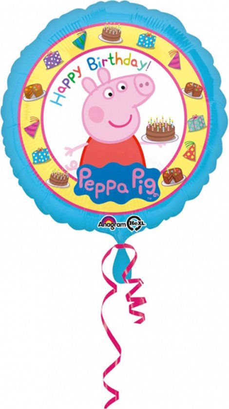 AMSCAN - Peppa Pig Happy birthday ballon