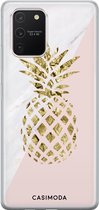 Casimoda® hoesje - Geschikt voor Samsung S10 Lite - Ananas - Backcover - Siliconen/TPU - Roze