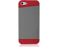 GGMM iFreedom Series hoesje TPU geschikt voor iPhone 5/5s en SE 2016 Grijs met Rood Wit