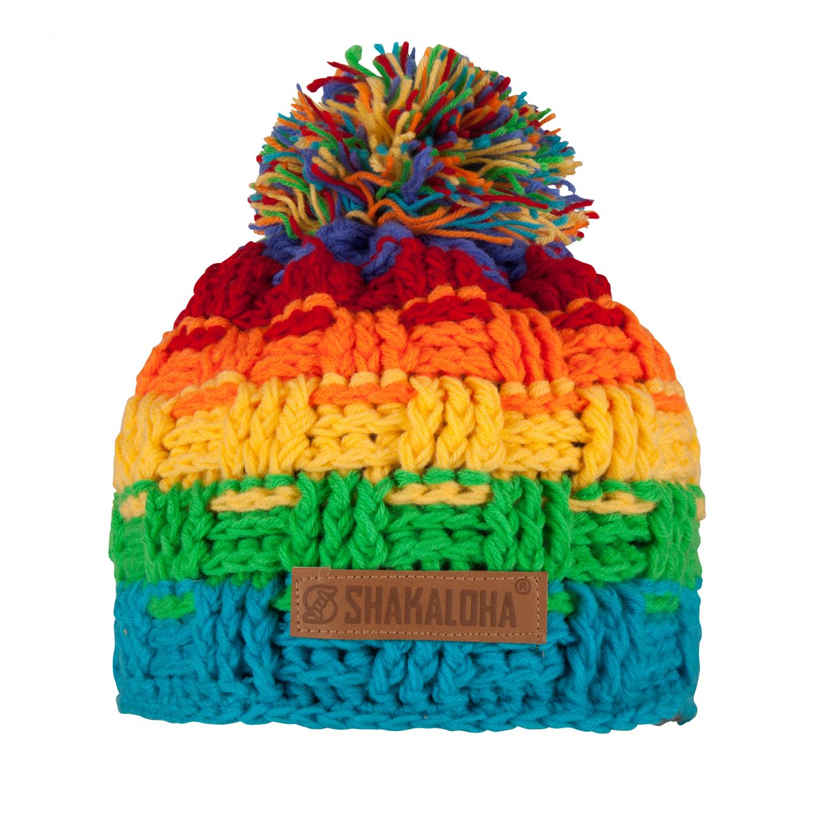 Shakaloha Gebreide Wollen Muts Heren & Dames Beanie Hat van schapenwol met polyester fleece voering - Bulky Beanie Spectrum Unisex - One Size Wintermuts