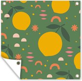 Tuindoek Citroen - Fruit - Roze - 100x100 cm