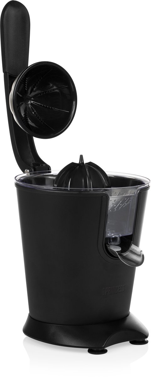 Princess Black Steel Sinaasappelpers 201853 - Elektrische Citruspers - Fruitpers - RVS Perskegel - Instelbaar pulpfilter - 160 Watt - Zwart van Merkloos — afbeelding 3