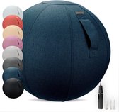 Dynaseat - Boule de siège ergonomique pour le bureau et la maison - Pompe incluse - Blauw - 65 cm