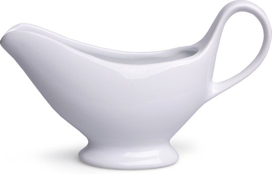 2x Sauce / saucière / saucière 7 x 21 x 11,5 cm en porcelaine - Pichets à sauce -