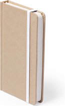 Luxe schriften/notitieboekje wit met elastiek A5 formaat - blanco paginas - opschrijfboekjes - 100 paginas