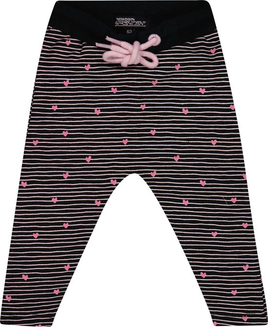 4PRESIDENT Broek - Stripe AOP Black - Maat 50 - Baby broekjes - Newborn kleding