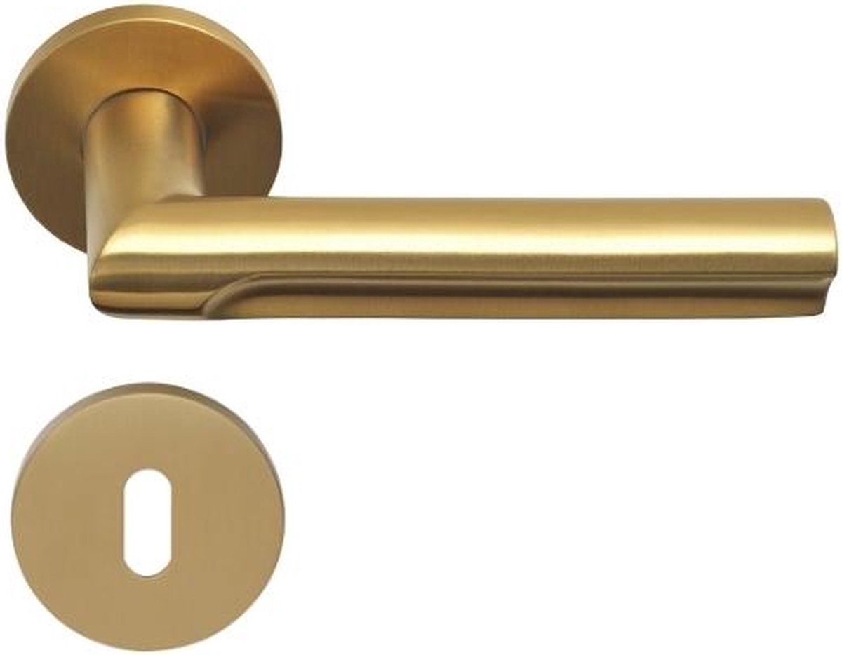 FORMANI - Deurkruk - David Rockwell - Deurklink - ECLIPSE DR103-G - PVD mat goud - design - sleutelplaatje