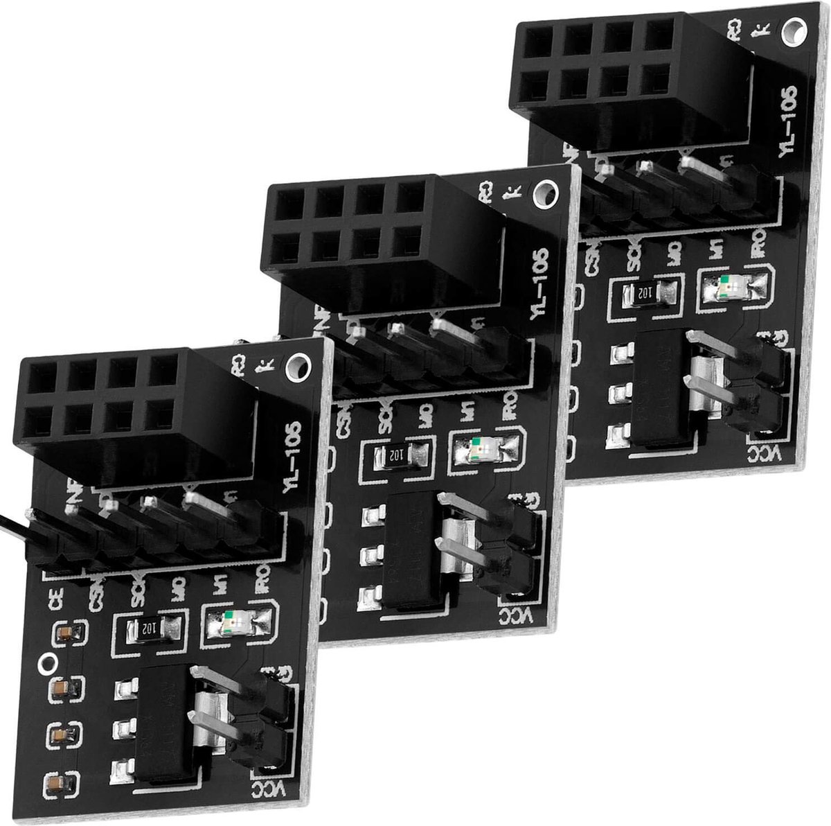 AZDelivery 3 x 8Pin Breakout Adapter Board NRF24L01+ Module Inclusief EBook!