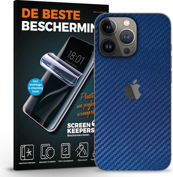 Telefoon skin geschikt voor Apple iPhone 4/4s - Zwart carbon skin -  Geschikt voor... | bol.com