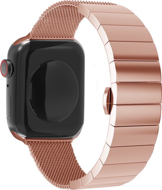 Oozoo Vintage dameshorloge met 40 mm roestvrijstalen Milanese metalen band met mandala wijzerplaat, rosé goud, groot, armband