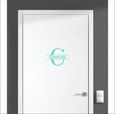 Sticker pour porte avec nom - Christina - Menthe