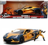 Jada Toys Marvel X-Men Wolverin Chevy Corvette