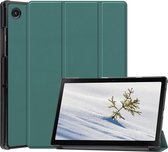 Hoes Geschikt voor Samsung Galaxy Tab A8 (2021 & 2022) hoes – tri-fold bookcase met auto/wake functie - 10.5 inch – Groen