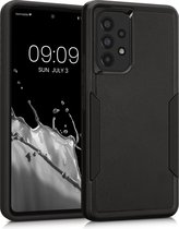 kwmobile telefoonhoesje van kunststof - geschikt voor Samsung Galaxy A53 5G - Hard case met flexibel TPU - In zwart / zwart