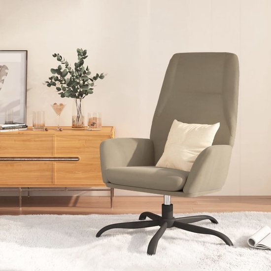 Prolenta Premium – Relaxstoel kunstsuède lichtgrijs- Fauteuil – Fauteuils met armleuning – Hoes stretch – Relax – Design