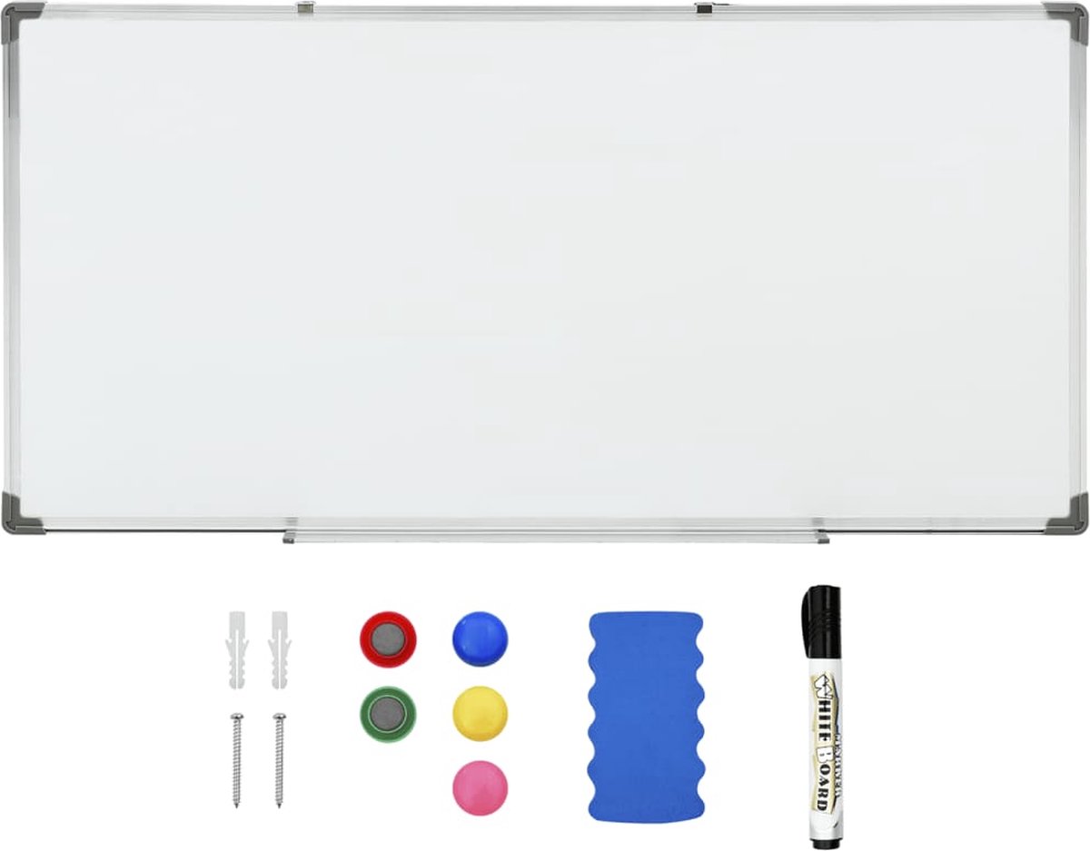 Smit Visual OUTLET Whiteboard 90x120cm Gelakt Staal Softline 8mm zwart