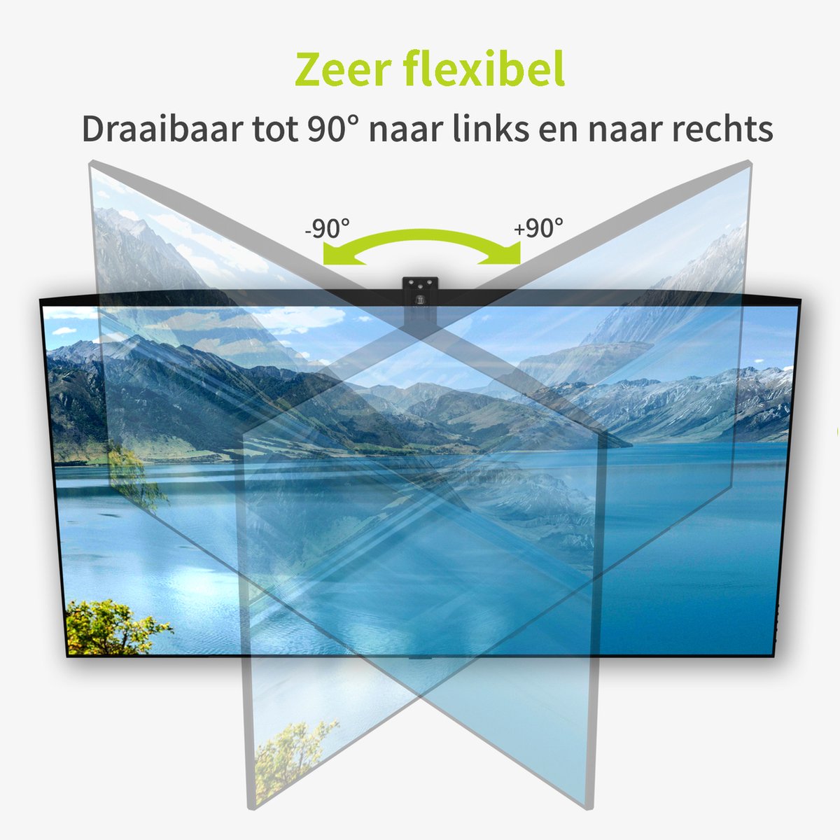 Muurbeugel draaibaar voor 45-75 inch TV's - Robuust en TÜV GS