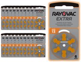 120 Batterijen voor gehoorapparaten Rayovac 13, 20 Plaquettes