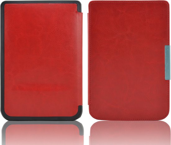 Housse de liseuse adaptée au PocketBook Basic Touch - Sleepcover - Fonction Auto/Wake - Fermeture magnétique - Rouge