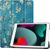 Hoesje Geschikt voor iPad 10.2 2019 Hoes Case Tablet Hoesje Tri-fold - Hoes Geschikt voor iPad 7 Hoesje Hard Cover Bookcase Hoes - Bloesem.