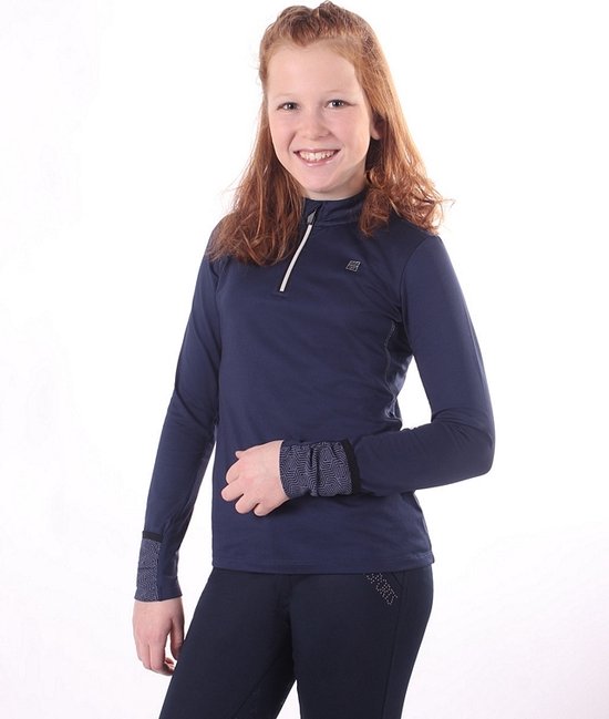 QHP Chemise chauffante instantanée Loua Junior - taille 128 - Marine