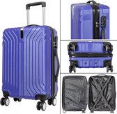 Reiskoffer - Koffer met TSA slot - Reis koffer op wielen - Stevig ABS - 58 Liter - Palma - Blauw - Travelsuitcase - M