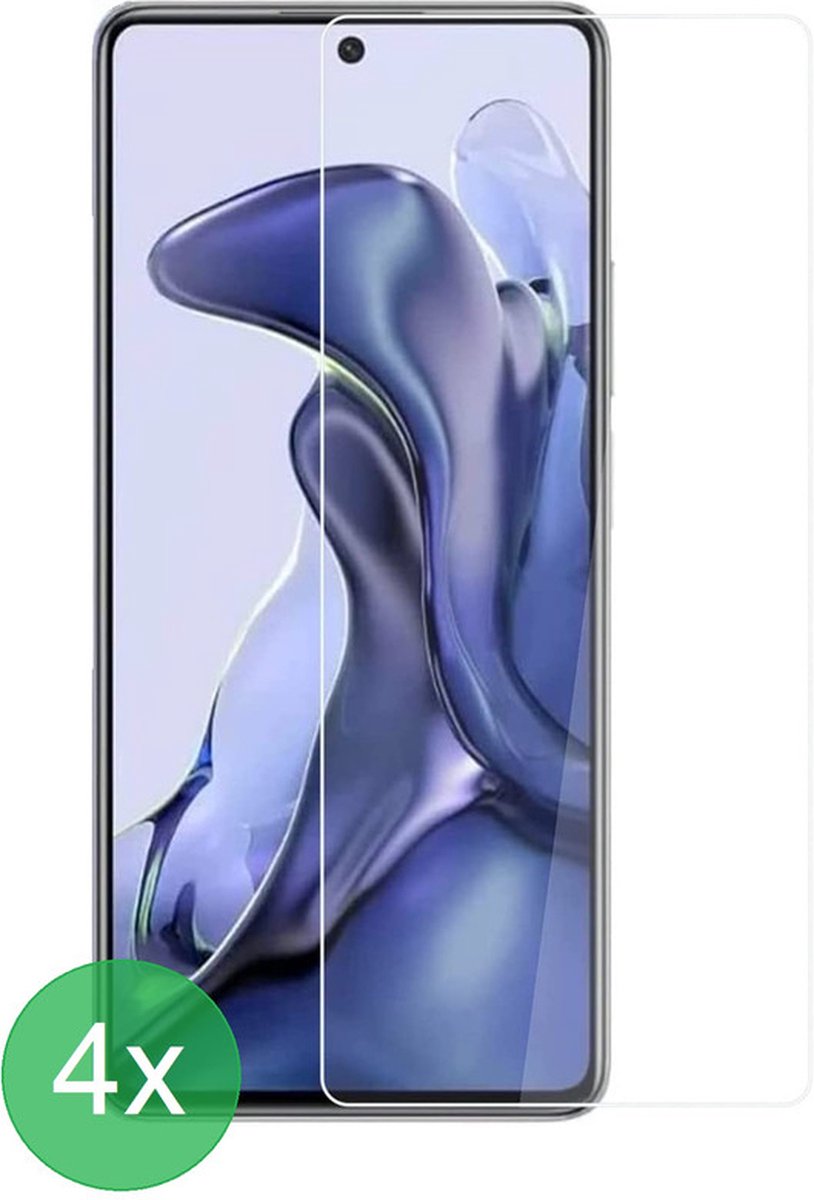 Geschikt Voor: Xiaomi 11T / 11T Pro Screenprotector 4x - screen protector - glas - bescherm - beschermglas - ZT Accessoires