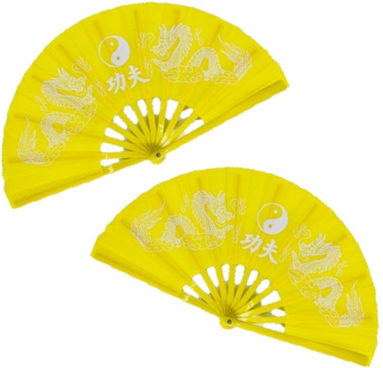 Zwarte Chinese Draak Waaier - Woonaccessoires