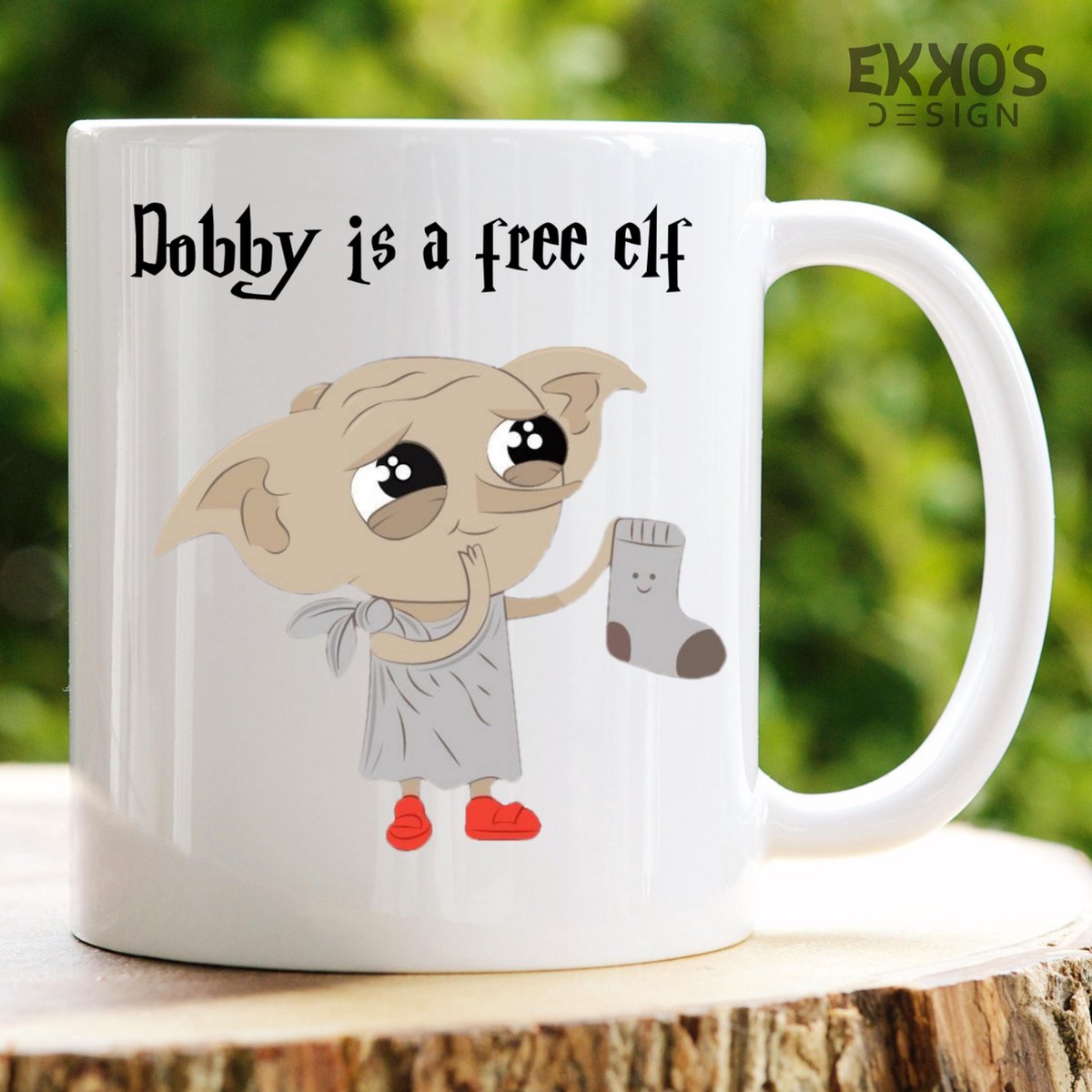 Dobby is a free elf mok - Harry potter - Harry potter cadeau - Kerstversiering - Kerstcadeau - Grappige cadeau - Thee glaze - Mokken - Cadeau voor man - Cadeau voor vrouw - Valentijn cadeautjes - Koffiekopjes