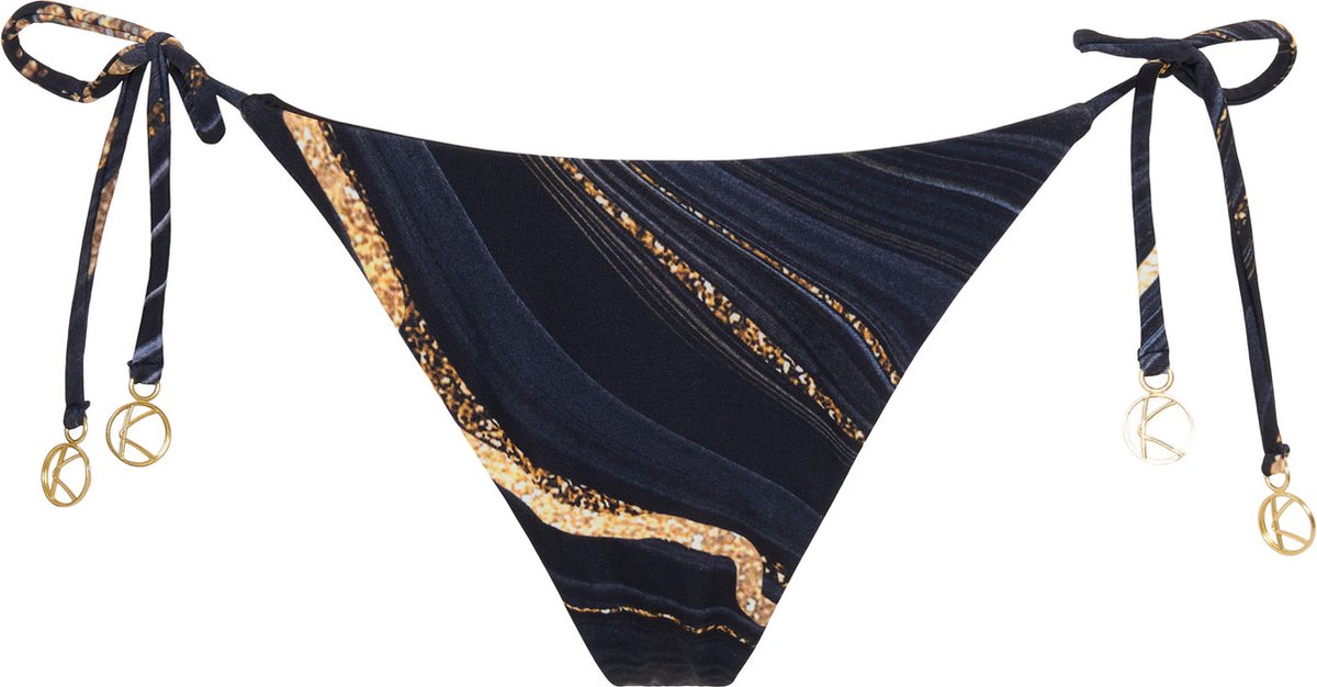 Bottom Side-Tie - Marmer zwart goud S