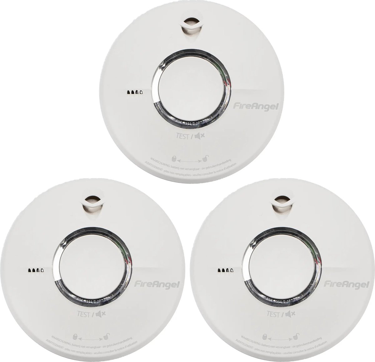 FireAngel ST-620 Rookmelder 3-pack - 10 jaar accu - Hoge kwaliteit melder