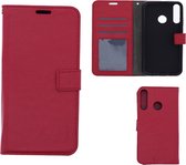 LuxeBass Telefoon Wallet Bookcase voor Huawei P40 Lite E-Portemonnee telefoonhoesje voor Bankpassen-Kunstleer-Siliconen Houder-Magnetische sluiten- Rood - telefoonhoes - gsm hoes - telefoonhoesjes - telefoonhoes - gsm hoes - gsm hoesjes