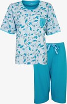 Medaillon Dames Pyjama - Katoen - Blauw - Maat S