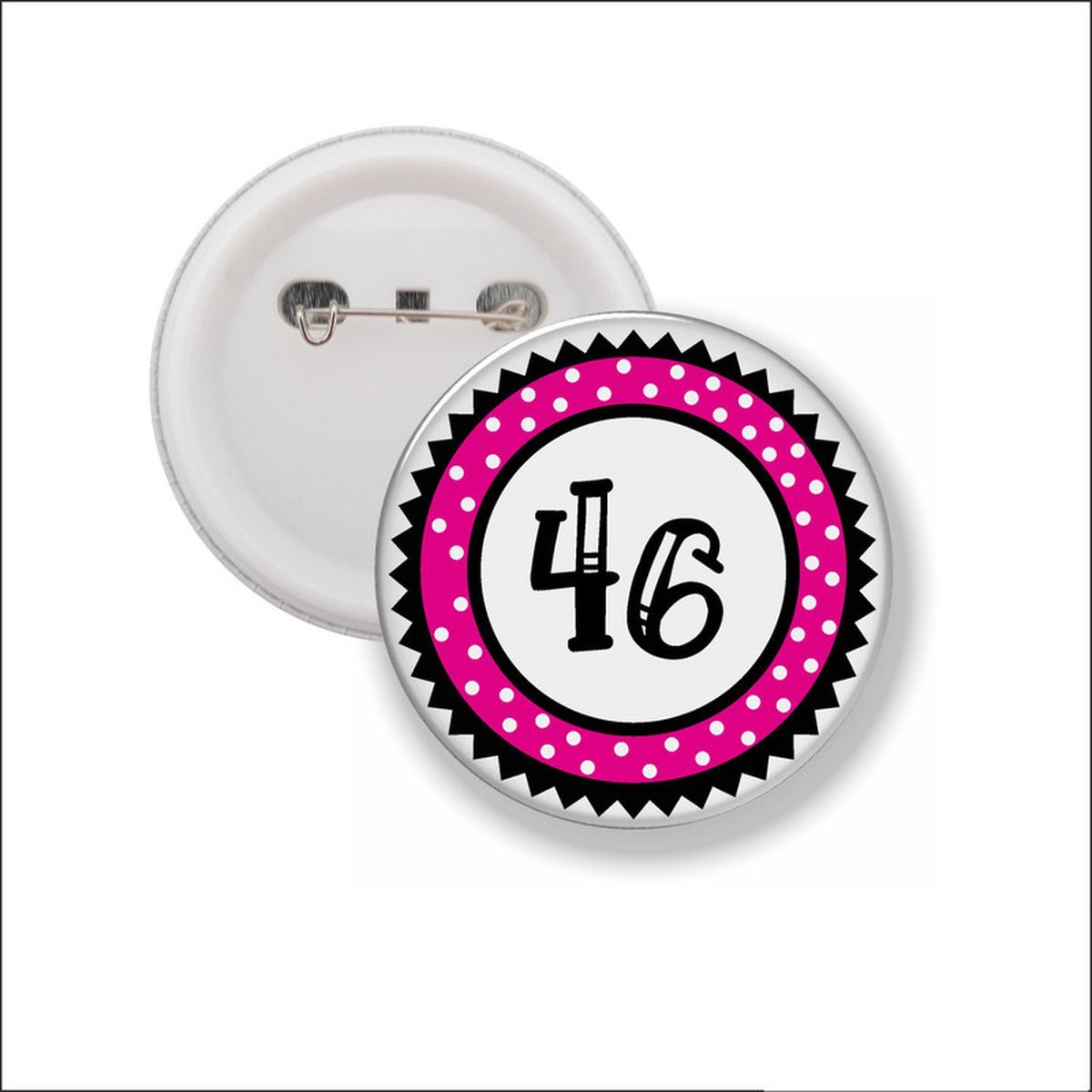 Button Met Speld 58 MM - 46