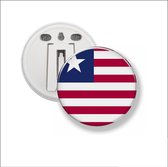 Button Met Clip 58 MM - Vlag Liberia
