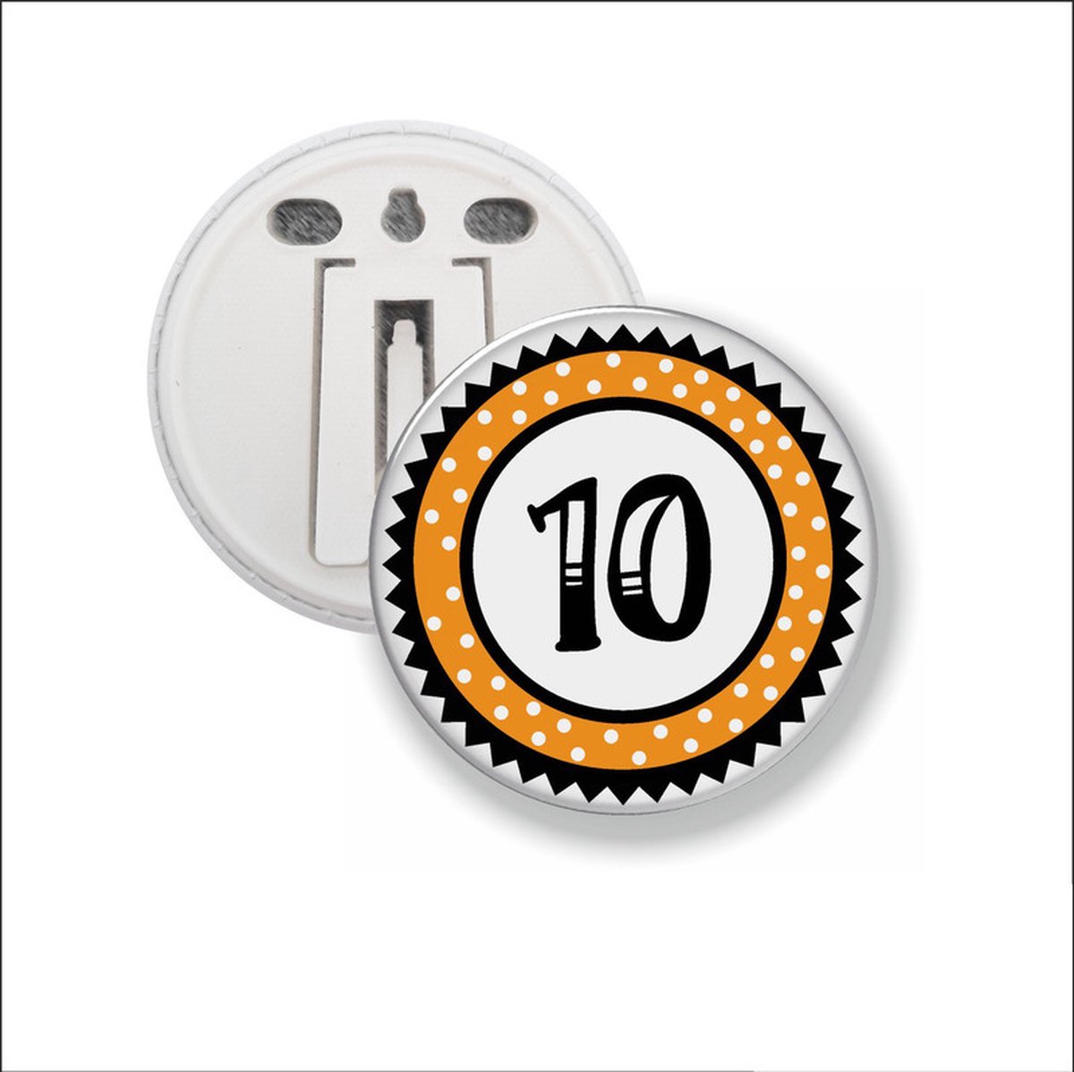 Button Met Clip 58 MM - 10