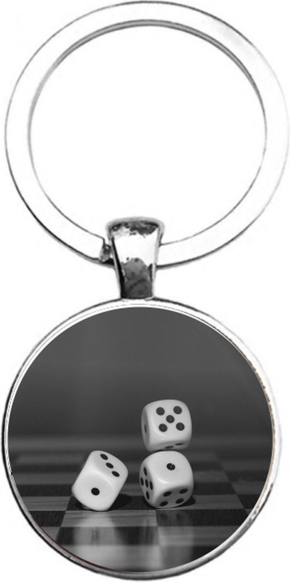 Sleutelhanger Glas - Dobbelstenen