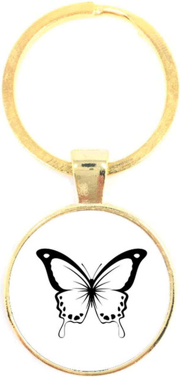 Sleutelhanger Glas - Vlinder