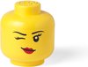 Lego - Opbergbox - Hoofd - Whinky Klein - Rond - Stapelbaar - Kunststof - Geel