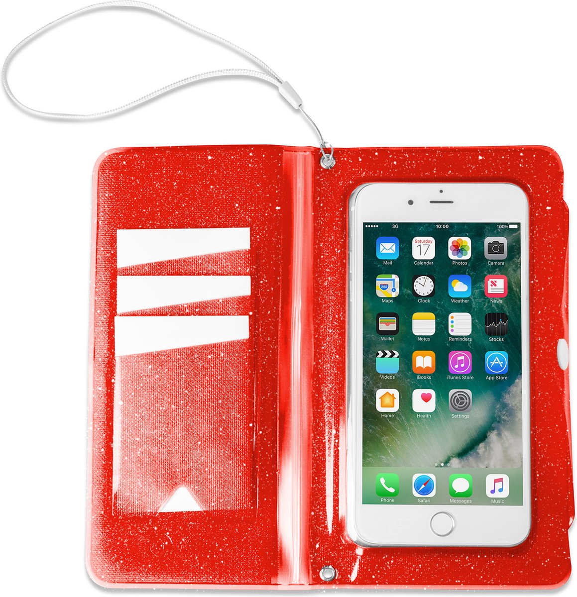 Celly Telefoonhoesje Splash Spatwaterdicht 14 Cm Rood
