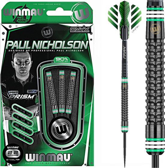 Winmau Paul Nicholson 90% Onyx - 24 Gram van Merkloos — afbeelding 2
