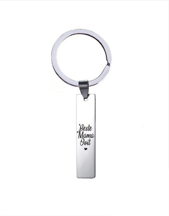 Porte-clés en acier inoxydable - Best Maman Ever