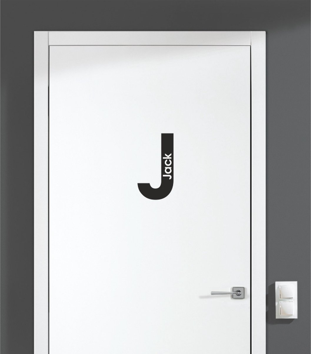 Deursticker - Jack - Zwart 8x15