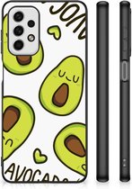 Backcase TPU Siliconen Hoesje Geschikt voor Samsung Galaxy A23 GSM Hoesje met Zwarte rand Avocado Singing