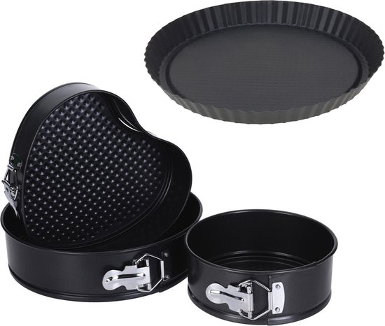 Autre Lot de 3 Moule à gâteau 24 / 26 / 28 cm - Noir - Prix pas