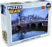 Puzzel Amsterdam - Winter - Water - Legpuzzel - Puzzel 500 stukjes