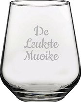 Gegraveerde Drinkglas 42,5cl De Leukste Muoike