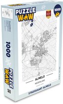 Puzzel Stadskaart Almelo - Legpuzzel - Puzzel 1000 stukjes volwassenen - Plattegrond